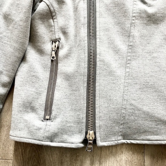 KIT AND ACE, Moto style, Crop Jacket, Heather Grey, Size 8, Very Nice Condition - Picture 7 of 14